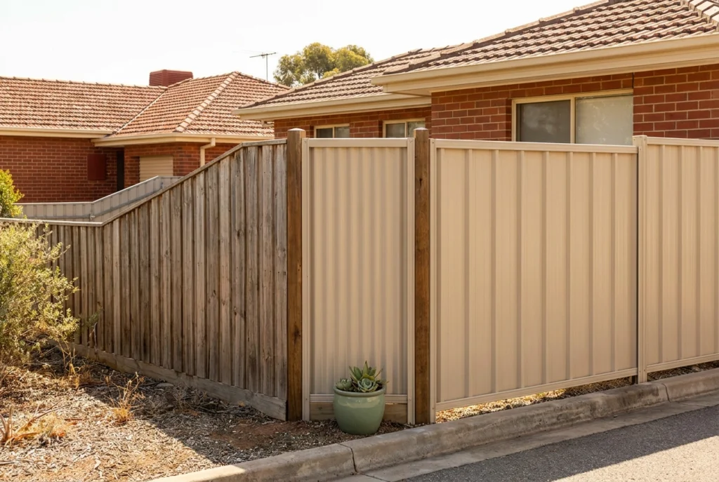 Professional header image for comparison analysis: Colorbond vs Timber Fencing: Which Should You Choose for ...